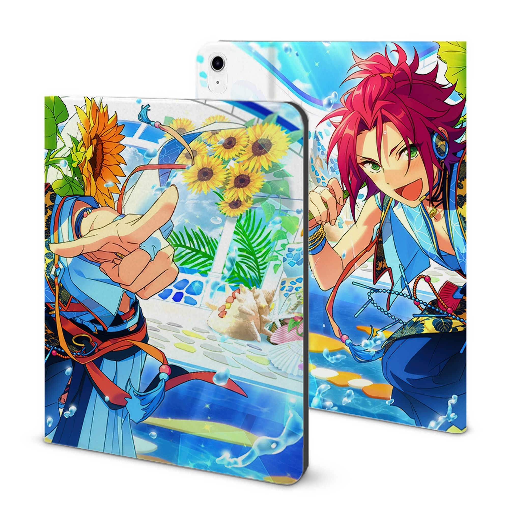 （画像用） あんさんぶるスターズ! Ensemble Stars IPad ケース ブック型 PUレザー TPU 耐衝撃 軽量 薄型 ペン収納なし 全面保護 IPad 各モデル対応